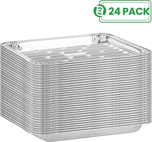 Miniatura 10 de Party Bargains Sartenes de aluminio para asar, paquete de 12, sartenes desechables resistentes para cocinar, asar, barbacoa, picnic (máximo 464.0 F)