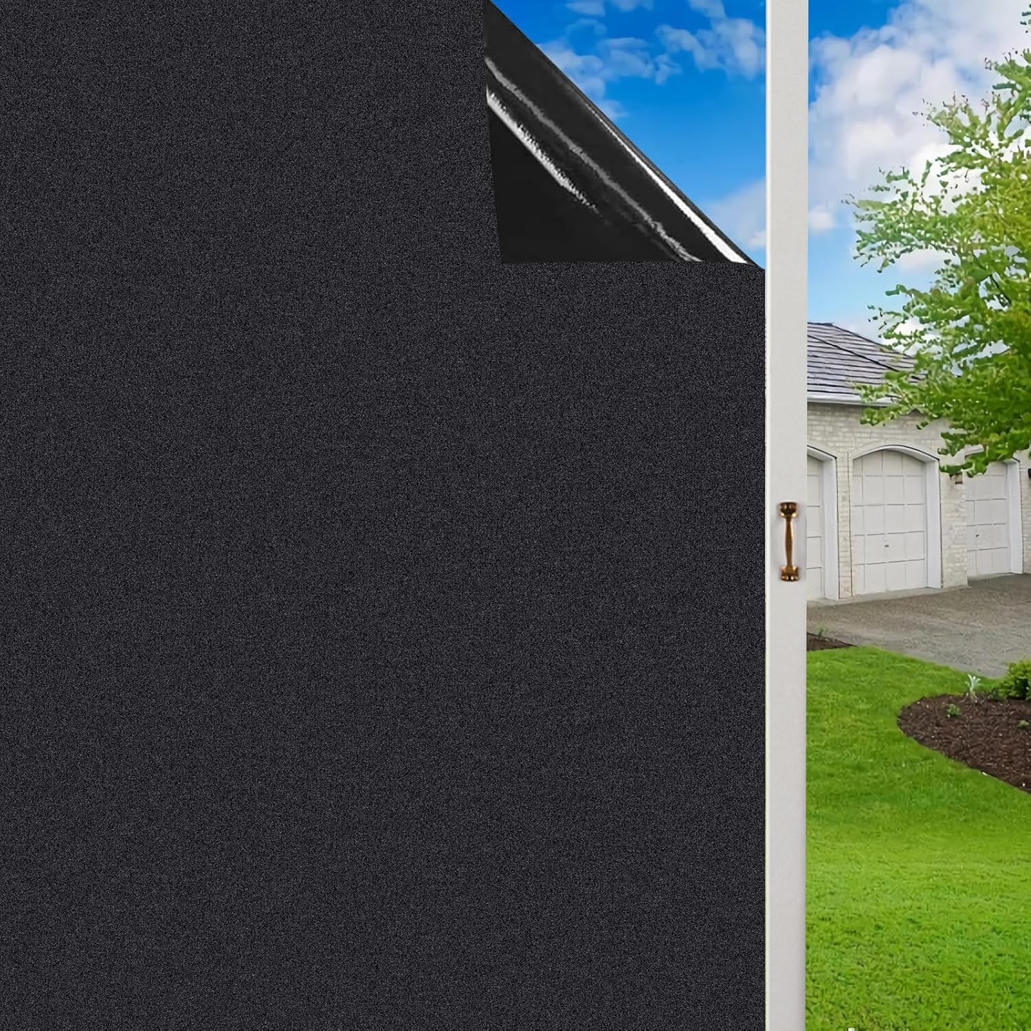 Blackout Window Film Privacy Window Tint Anti-UV Heat Control No Adhesive Static Cling Window Tinting Film for Bathroom Office Home Bedroom โ image 1