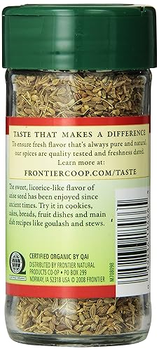 Vista 5 de Frontier Natural Products Semilla de anís, Og, entero, 1.50 onzas