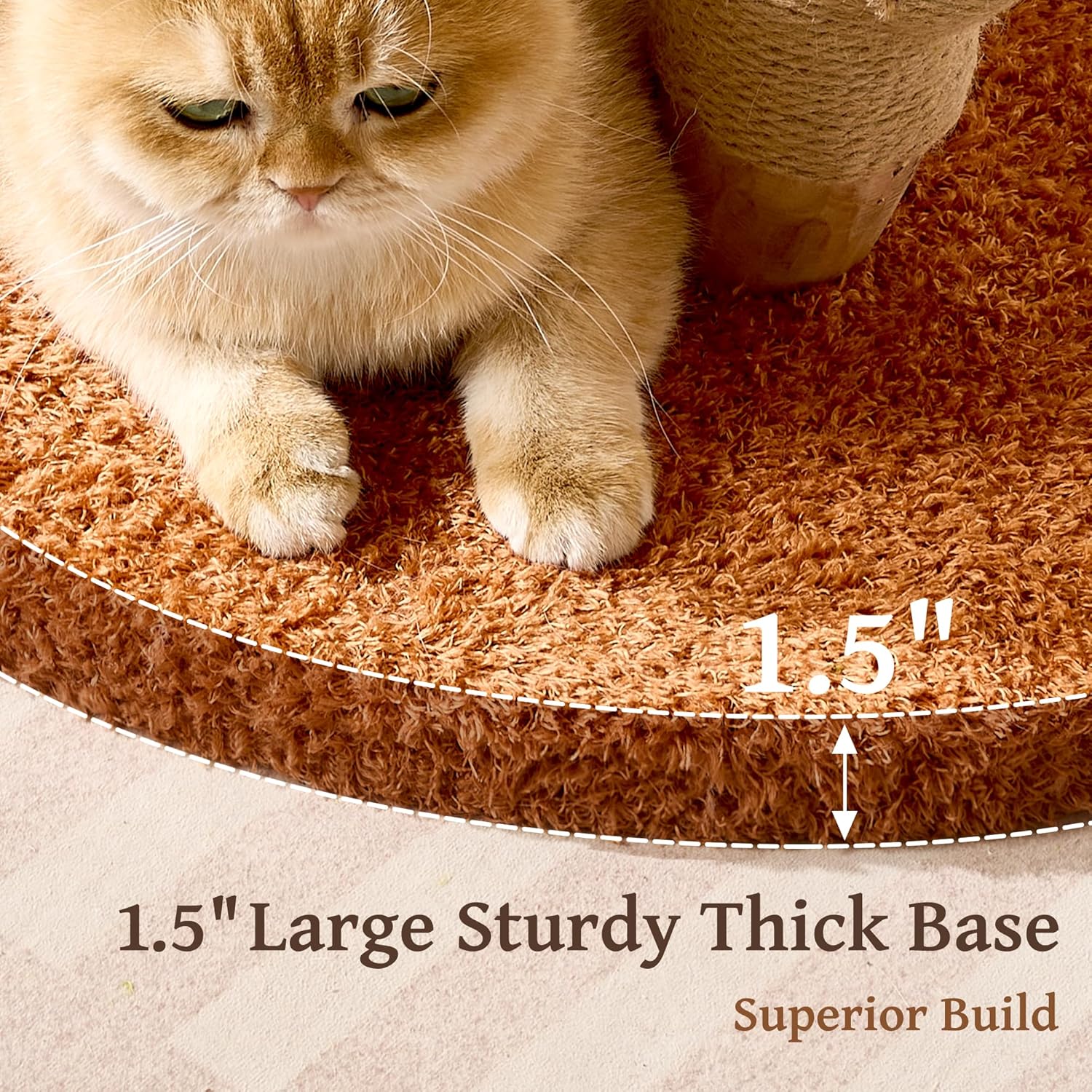 Modern Natural Solid Wood Cat Tree Tower for Indoor Cats Large Adult, 30 inch Flower Cat Tree with Scratching Post, Luxury Aesthetic Cat Tree with Cloud-Soft Flower Perches and Sisal Scratching Pad