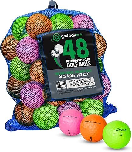 Vista 17 de Usado y reciclado para Titleist Mix Mint 5A (blanco y amarillo y colores) (24 y 48) pelotas de golf bolsa de malla incluida