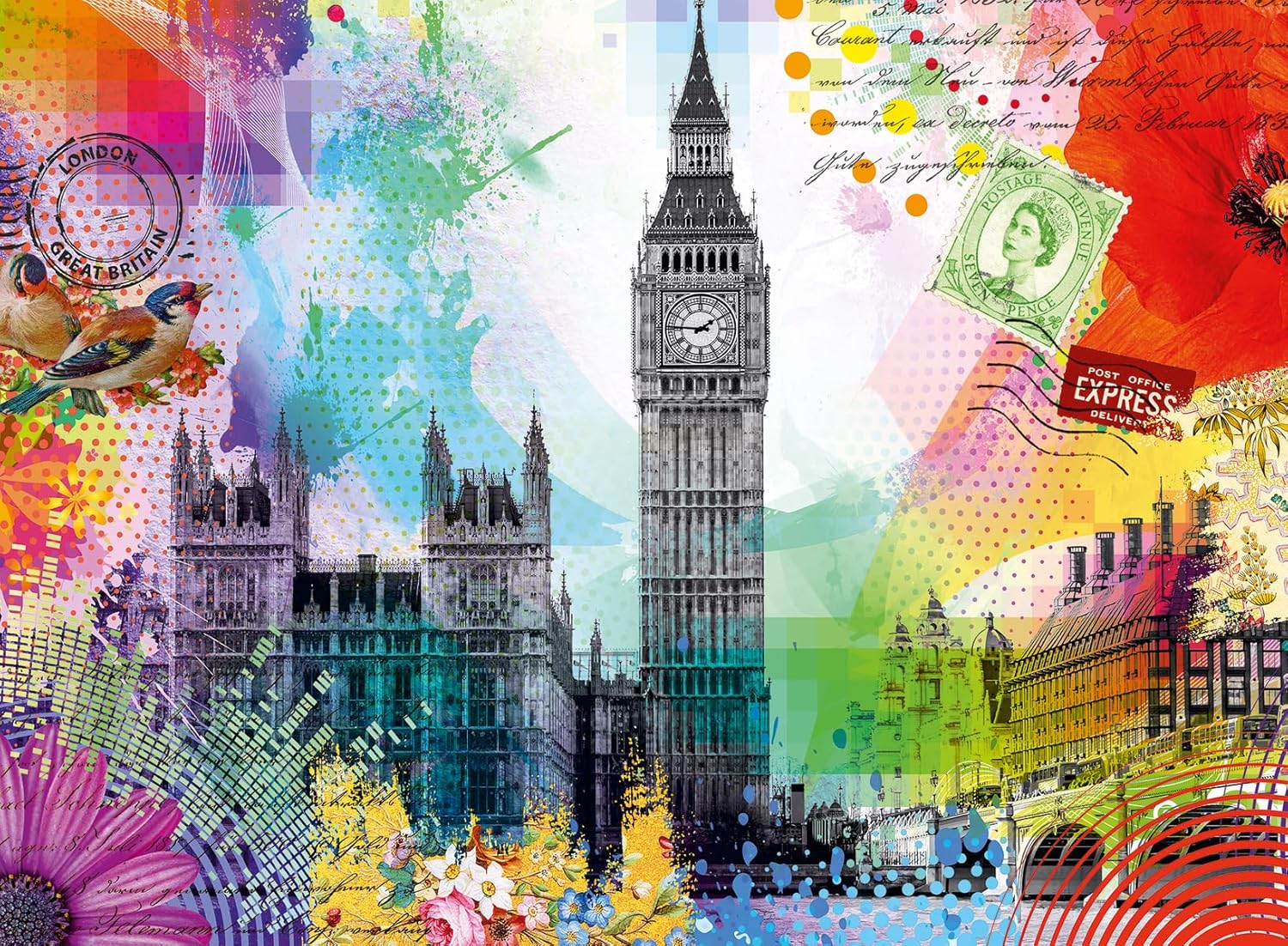 Ravensburger London Postcard 500 Piece Jigsaw Puzzle for Adults - 12000309 - Handcrafted Tooling, Made in Germany, Every Piece Fits Together Perfectly