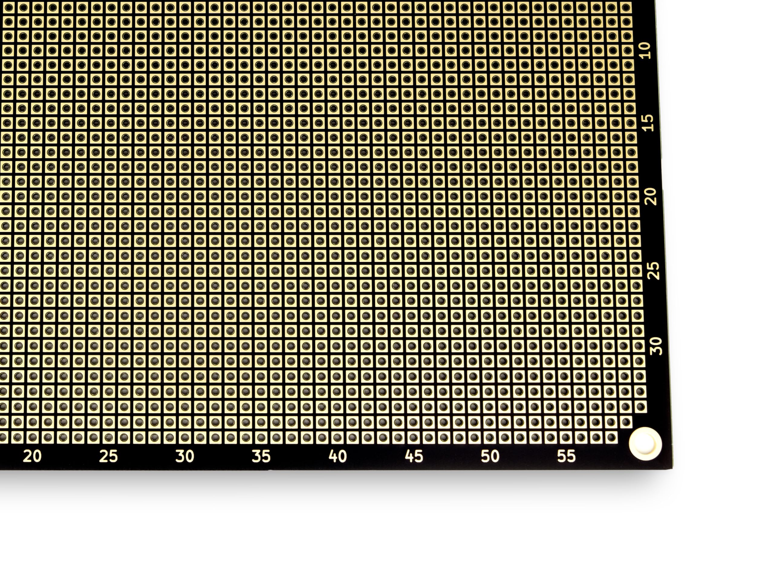 Premium Lochrasterplatine (3er Pack) | 160 x 100 mm | Doppelseitig | Quadratische Pads | Schwarz | NPTH | 2,54 mm Rastermaß