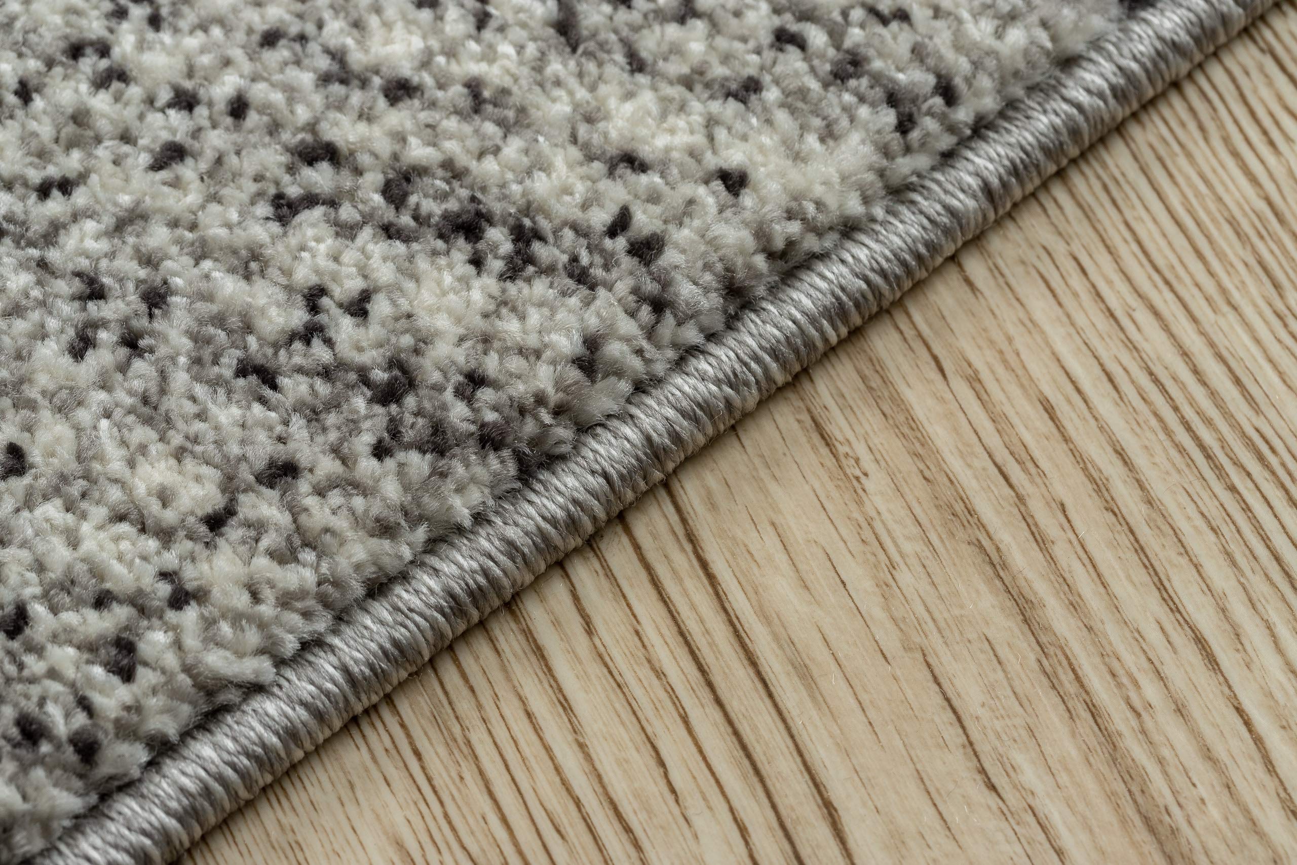 Tapis Feel Vagues Design Moderne, pour Chambre, Salon, Gris/Anthracite/crème 80x150 cm