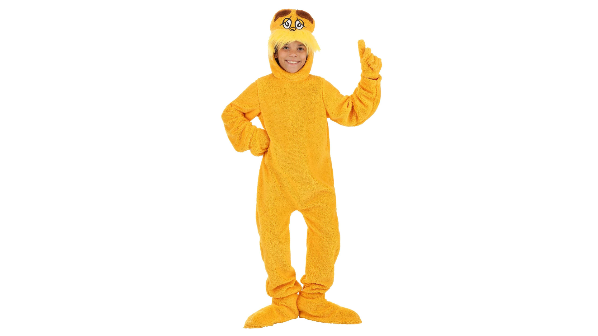 Disfraz infantil Dr. Seuss El Lorax con capucha y cobertores miniatura 7