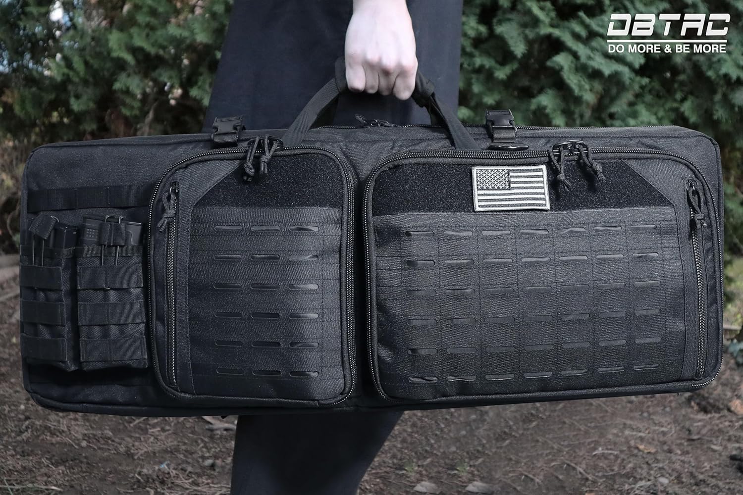 DBTAC Urban Classic Tactical Double Long Gun Bag Soft Rifle Case Pistol Transportation Case w/Backpack Strap for Range Shooting Outdoor Hunting | 32" 36" 42" 48" - Image 3