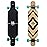 Playshion 42 Inch Pintail Longboard Skateboard Complete | Long Board Cruiser for Beginners | Longboards for Carving, Cruising and Commuting, Black