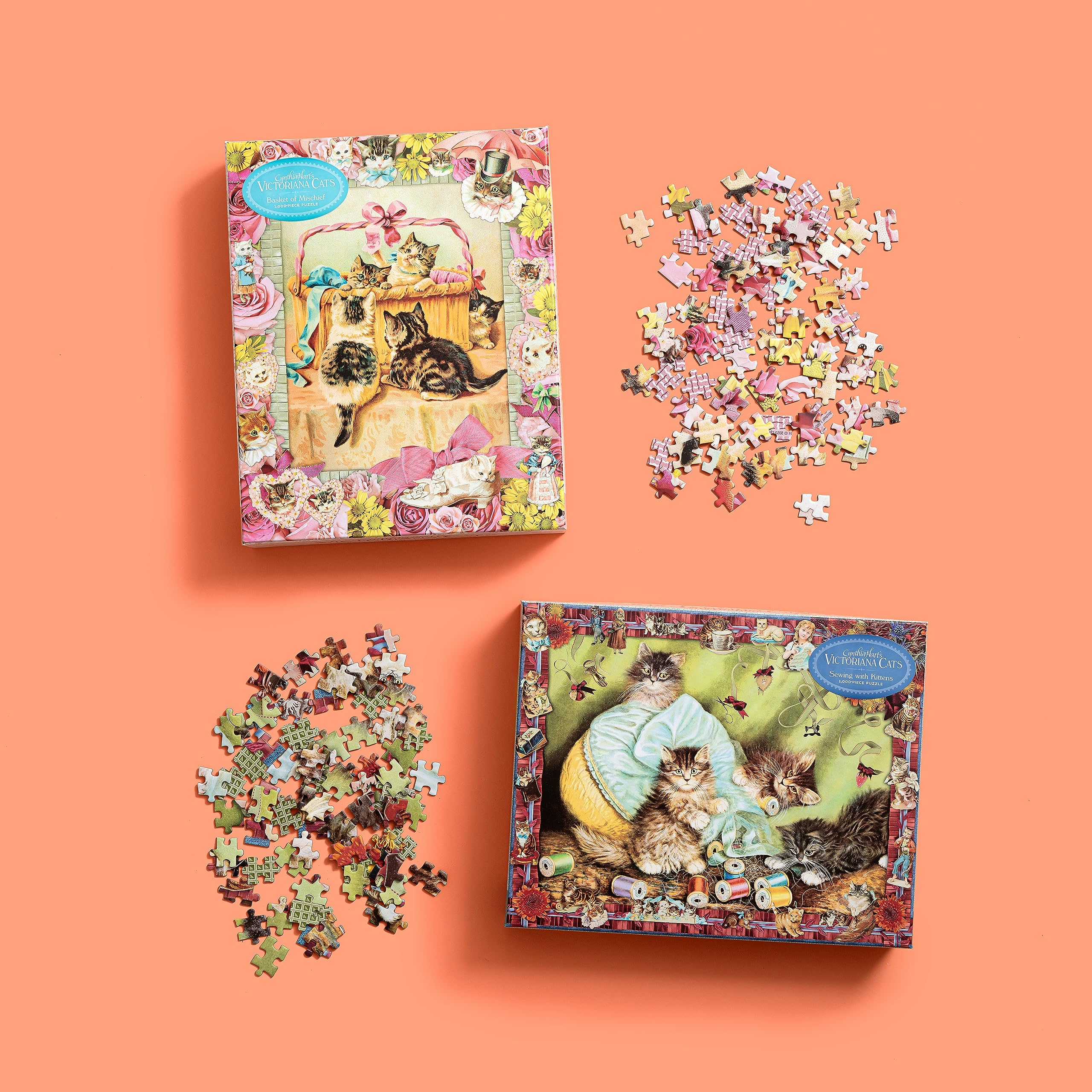 Cynthia Hart's Victoriana Cats: Sewing with Kittens 1,000-Piece