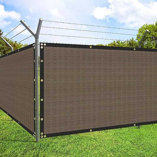 Miniatura 9 de ECOOPTS Valla de privacidad de 6'x8' con ojales de cobre, adecuada para cercas comerciales y jardines residenciales al aire libre, bloquea el 90% de