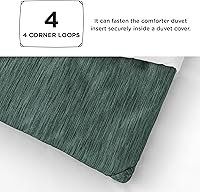 Vista 156 de Bedsure - Juego de edredón tamaño matrimonial de 3 piezas, teñido catiónico azul marino, ropa de cama para todo el año, 1 edredón de 82 x 86