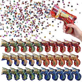 Joycabin Konfettikanone 30 St ck Konfetti Pistolen Set Konfetti Shooter Party Popper Biologisch Abbaubare Konfettibombe F r Karneval Geburtstag Hochzeit Silvester Partys Jubil um
