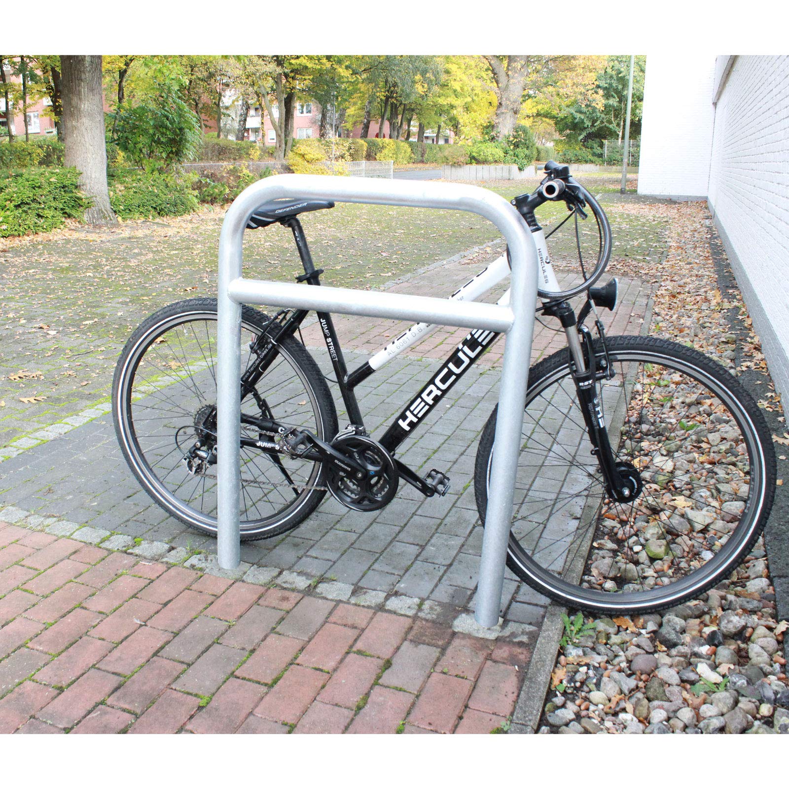 TRUTZHOLM Fahrradanlehnbügel zum Einbetonieren Fahrradständer Anlehnbügel Anlehnständer Poller Ständer feuerverzinkt Fahrradständer Fahrrad Ständer Rad Baumschutzbügel