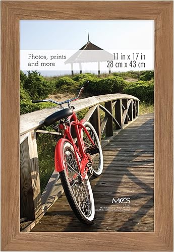 Miniatura 18 de MCS - Marco para póster con estilo de museo, veta de madera blanca, para colgar vertical y horizontal en la pared, marco grande para fotos, pósters