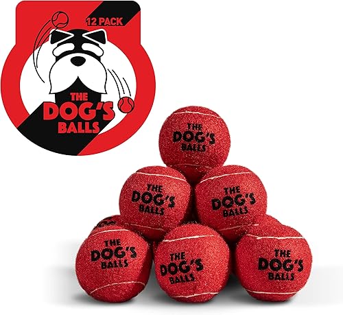 Miniatura 10 de The Big Dog's Balls, pelotas de tenis para perros, paquete de 3 unidades, color amarillo, juguete para perros de 3 pulgadas de diámetro, pelota