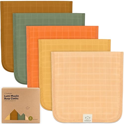 Miniatura 11 de KeaBabies Paños de Eructo de Muselina de Algodón para Bebé Niño, Niña - Paquete de 5 Paños Suaves y Absorbentes para Eructar de Bebés, Toallas