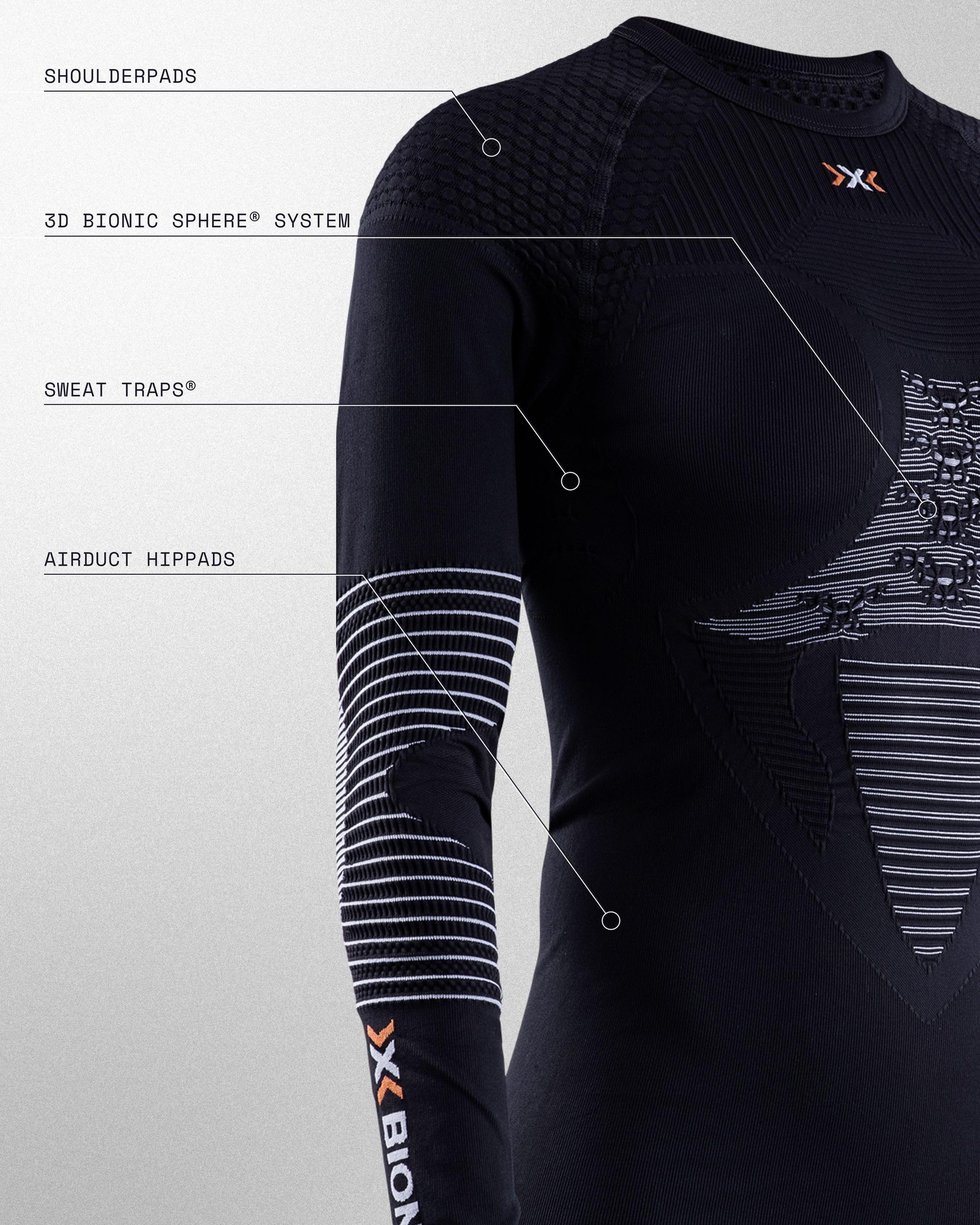 X-Bionic Energizer 4.0 Shirt Round Neck Long Sleeves Women Maillot de Compression Femme (Lot de 1)