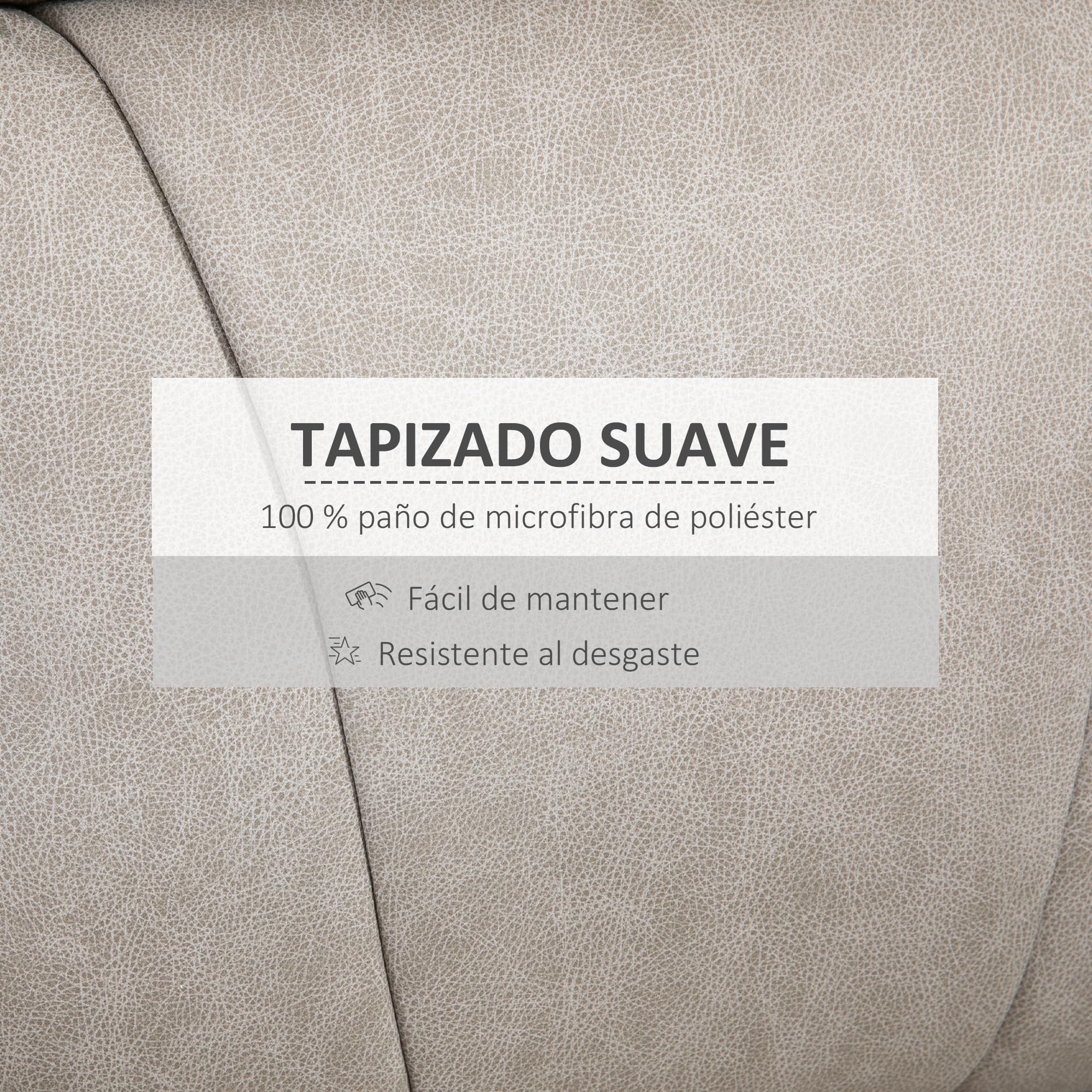 HOMCOM Sillón Relax Reclinable Manual, Sillón Relax de Tela con Reposabrazos, Reposapiés, Respaldo Alto, Acolchado Grueso, Butaca Reclinable hasta 135º para Salón, Dormitorio, Oficina, Gris