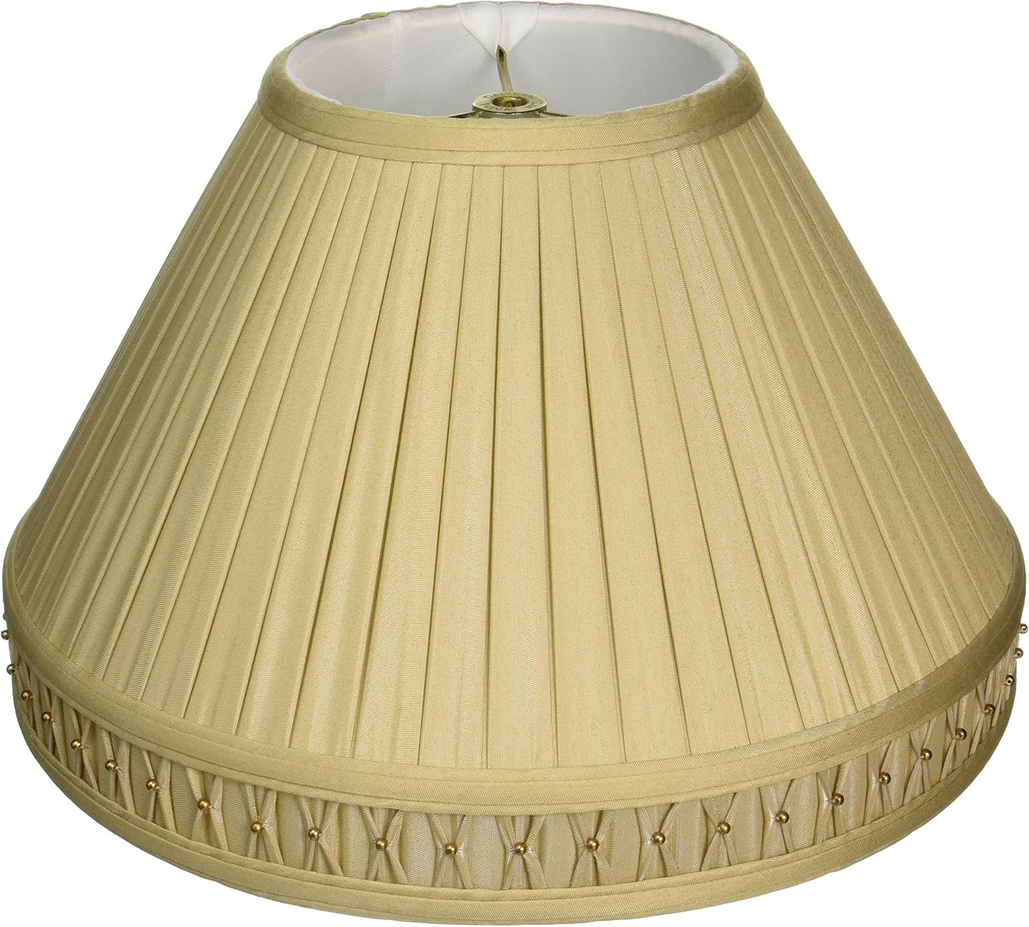 Royal Designs Empire Pleated Bottom Gallery Designer Lamp Shade, Antique Gold, 6 x 14 x 10