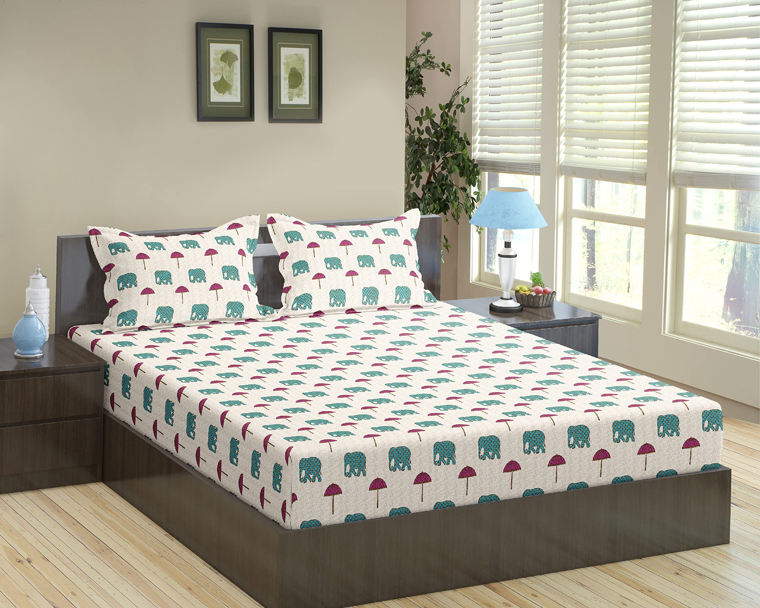 Cotton King Size Fitted Bed Sheet Set -10 Cotton King Size Fitted Bed Sheet Set -10