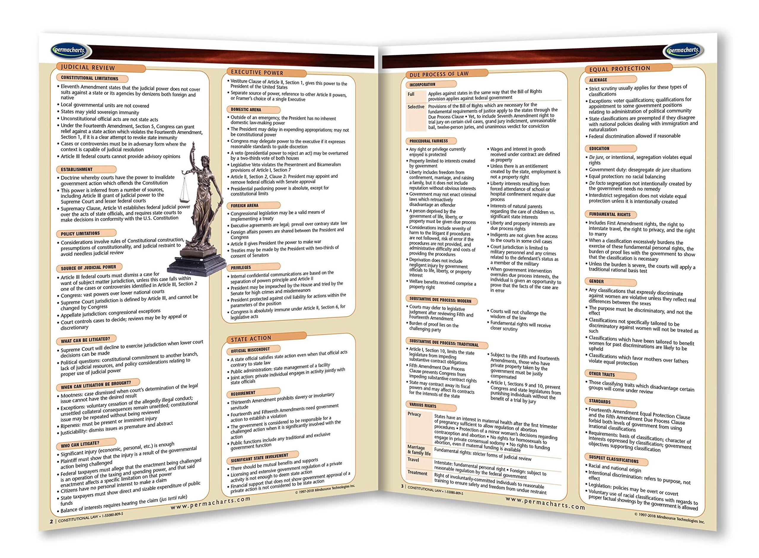 Constitutional Law Guide - USA - Legal Quick Reference Guide by Permacharts - Image 2