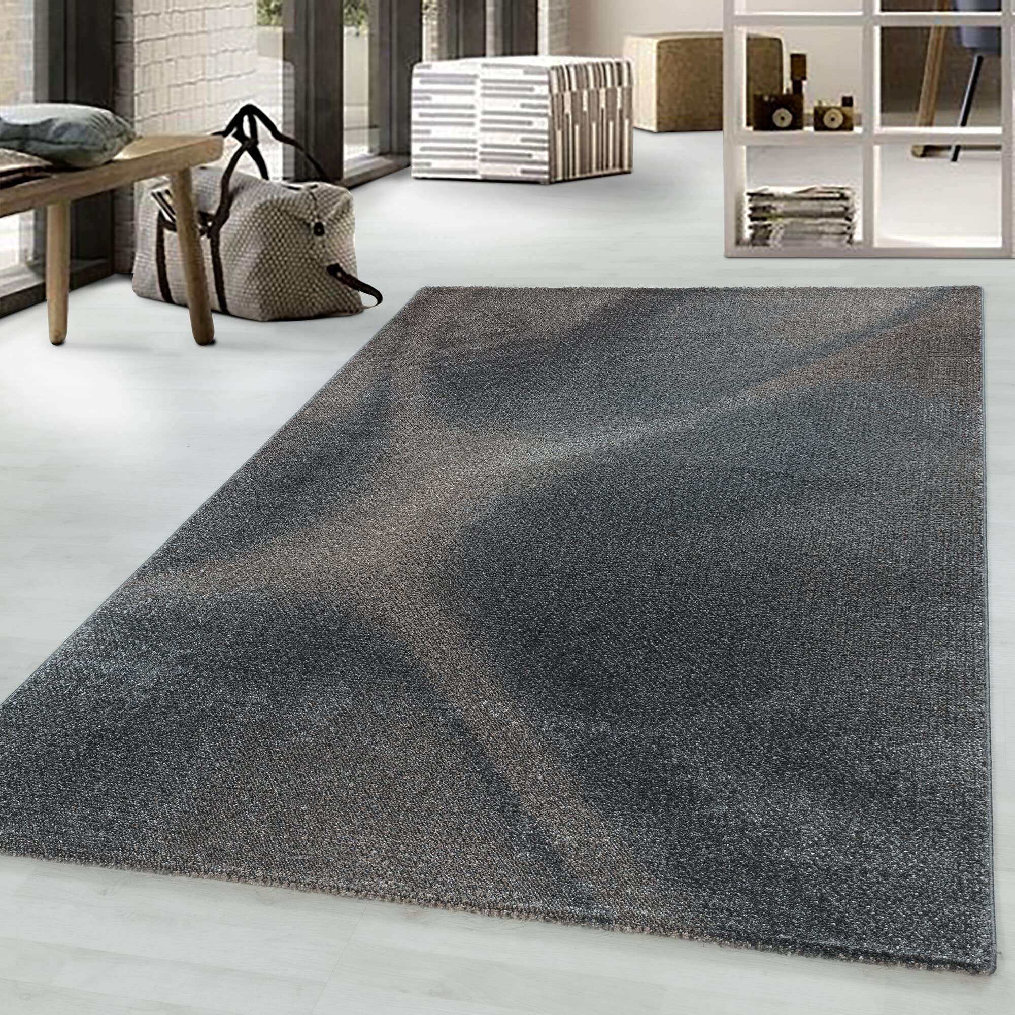 Giantore Short Pile Rug 3D Flat Pile Rug Living Room Bedroom