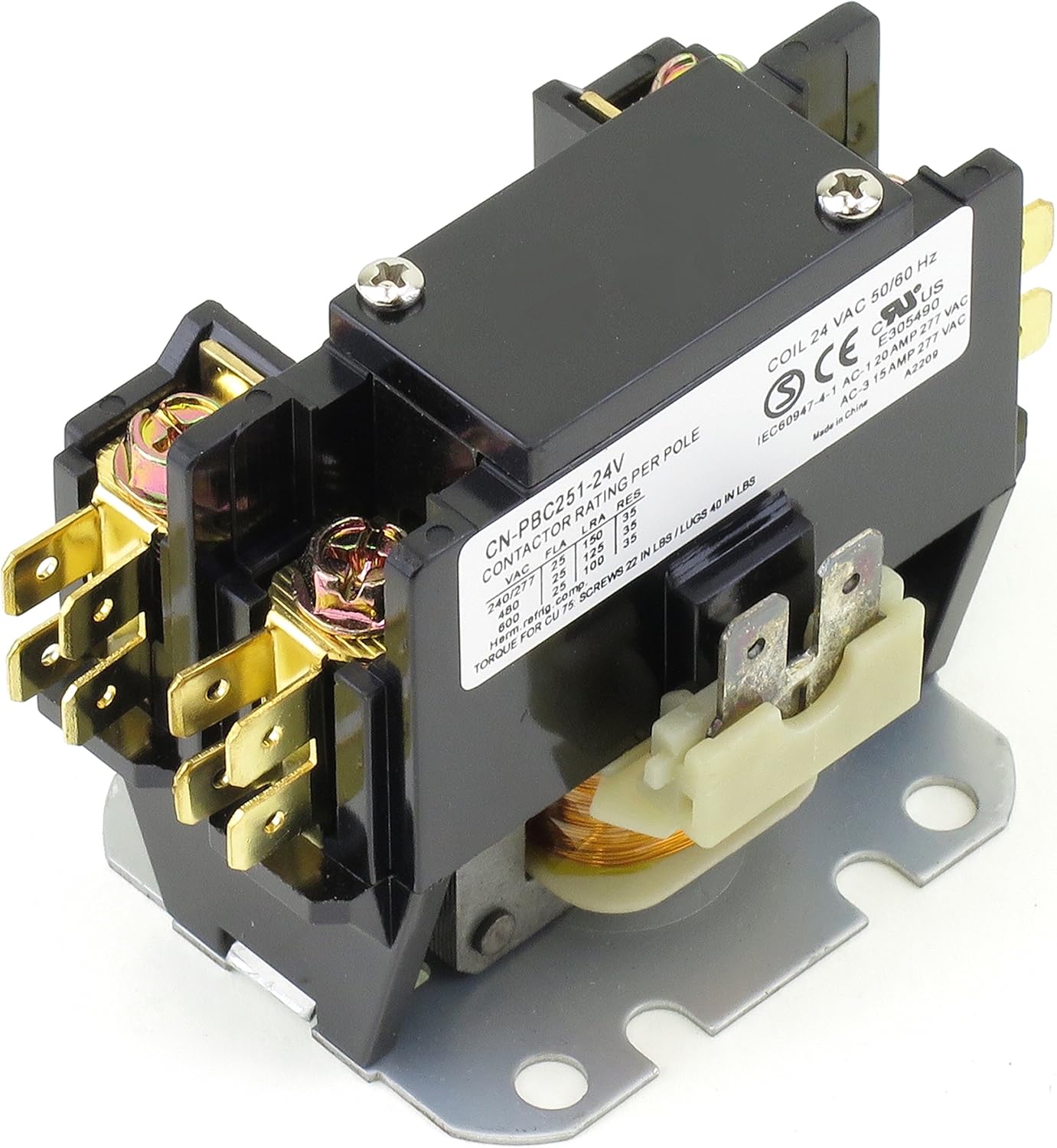 CN-PBC251-24V DEFINITE PURPOSE CONTACTOR 25AMP 1POLE 24V COIL