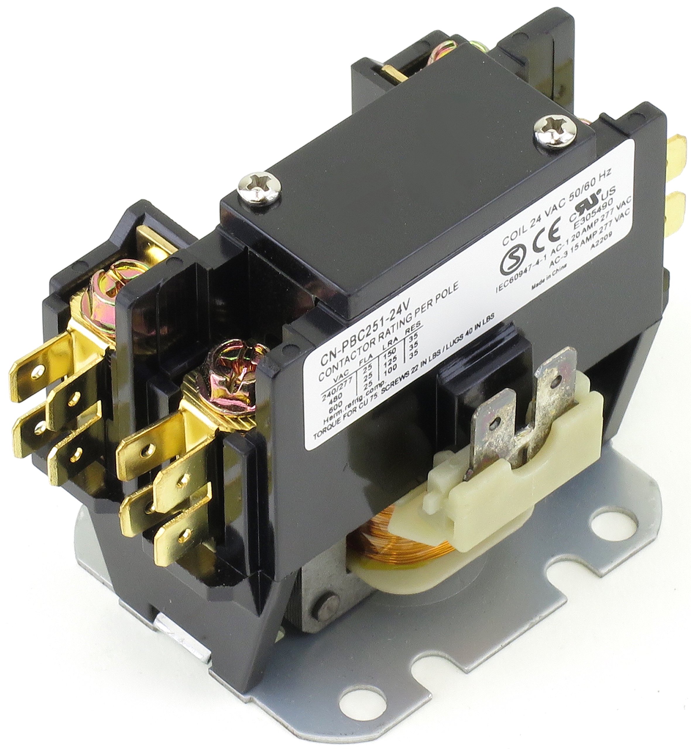 CN-PBC251-24V DEFINITE PURPOSE CONTACTOR 25AMP 1POLE 24V COIL