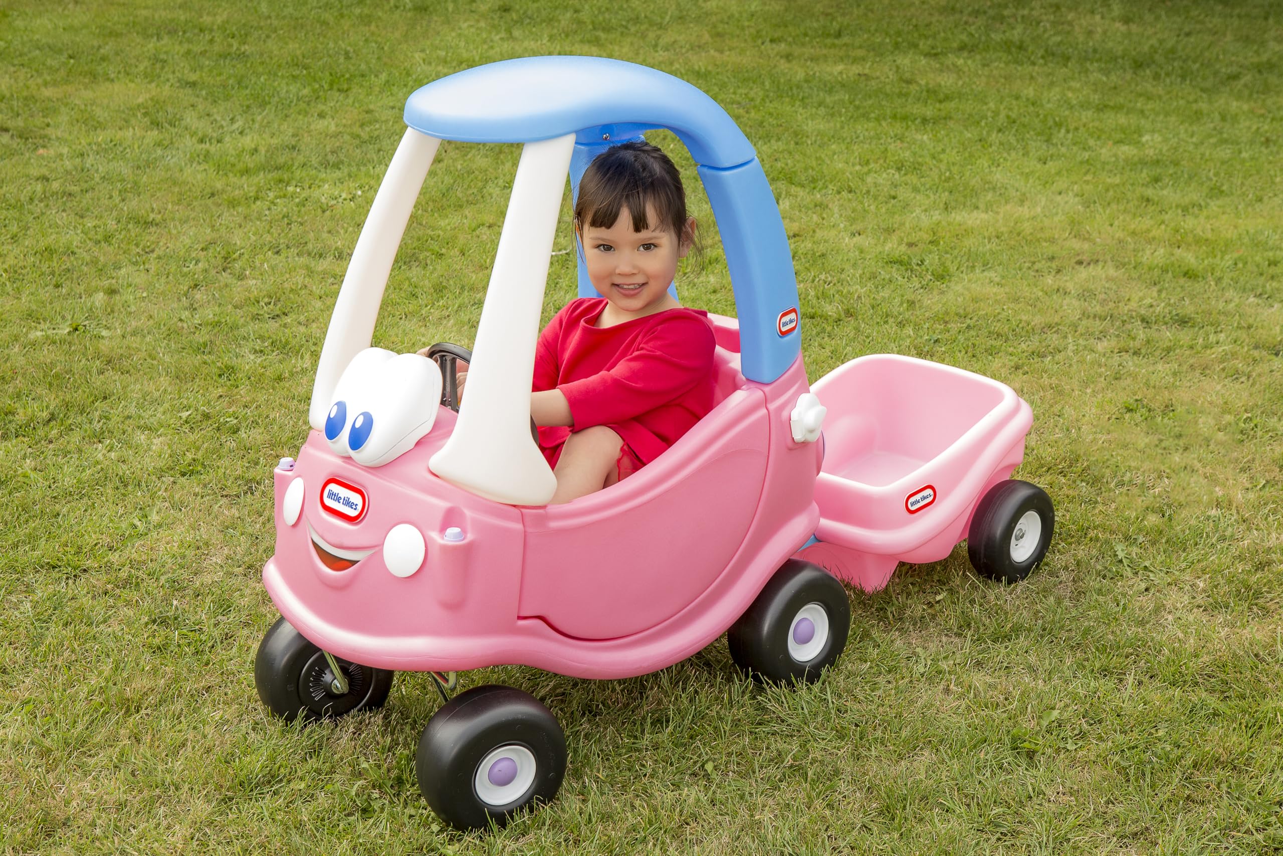 little tikes Princess Cozy Coupe Trailer - Jouet remorque pour Enfants, Encourage Le Jeu créatif, Convient aux Enfants âgés de 3 à 10 Ans