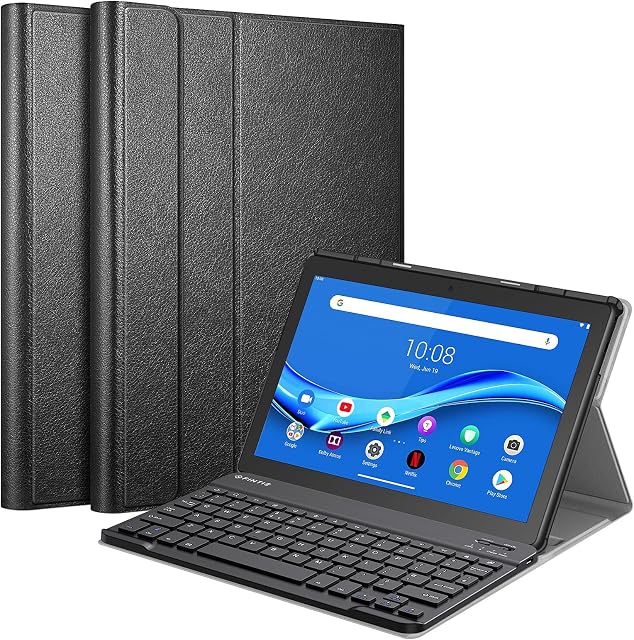 FINTIE Keyboard Case for Lenovo Smart Tab M10HD TB-X505F / M10 TB-X605F 10.1" Tablet, Slim Shell Lightweight Stand Cover with Detachable Wireless Bluetooth Keyboard, Black