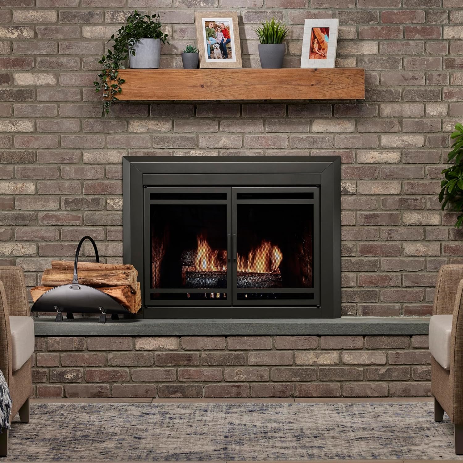 UniFlame 19" Black Firewood Basket (W-1644)