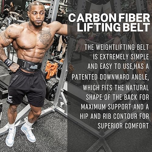 Miniatura 6 de Schiek Sports Model 3006 Carbon Fiber Lifting Belt - Nylon Fiber Gym Belt with Marine Vinyl Back Support