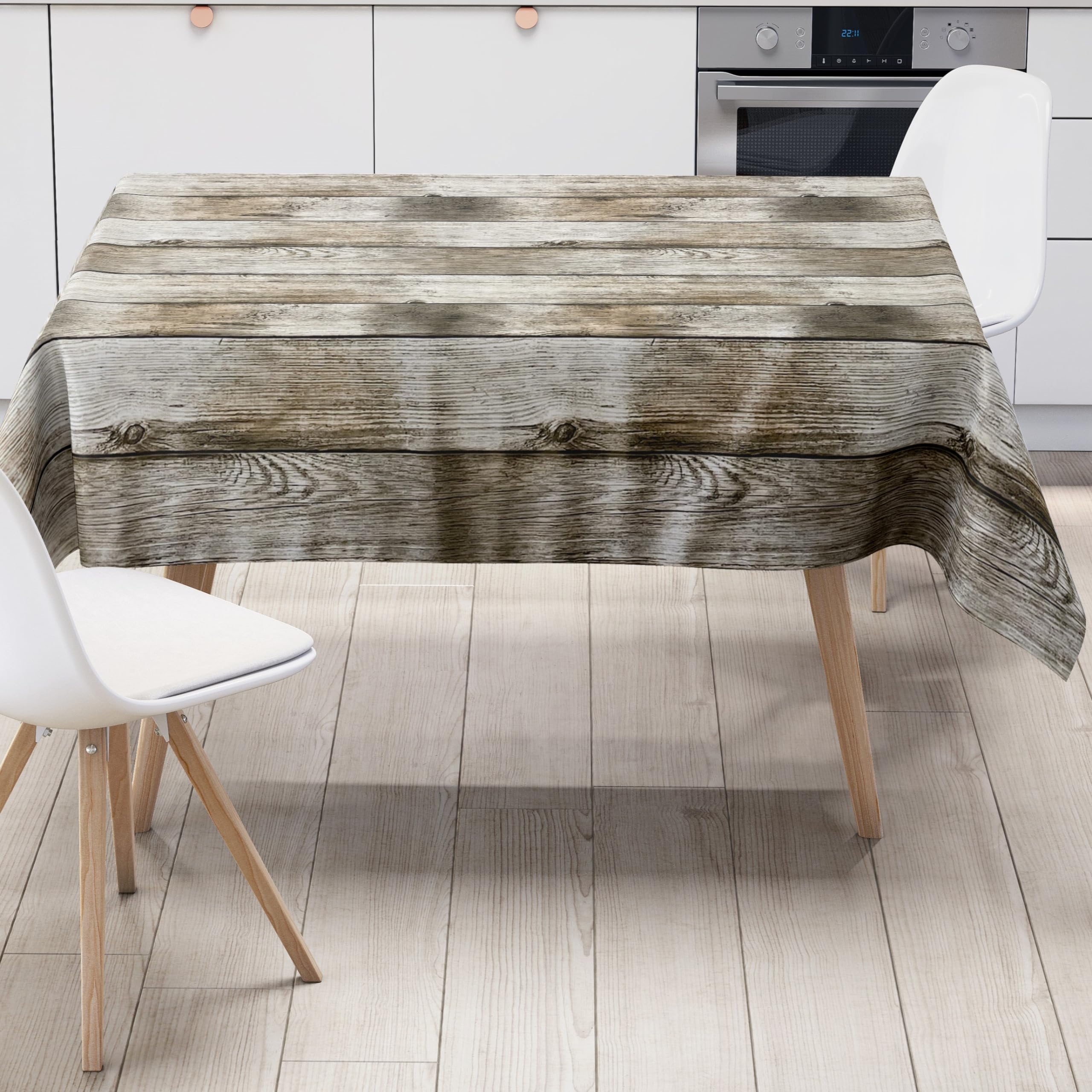 KEVKUS NAPPE EN Toile Cirée KE43020 Bois Chalet Alm Ornement Carré Rond Oval EUR 8,46 - FR