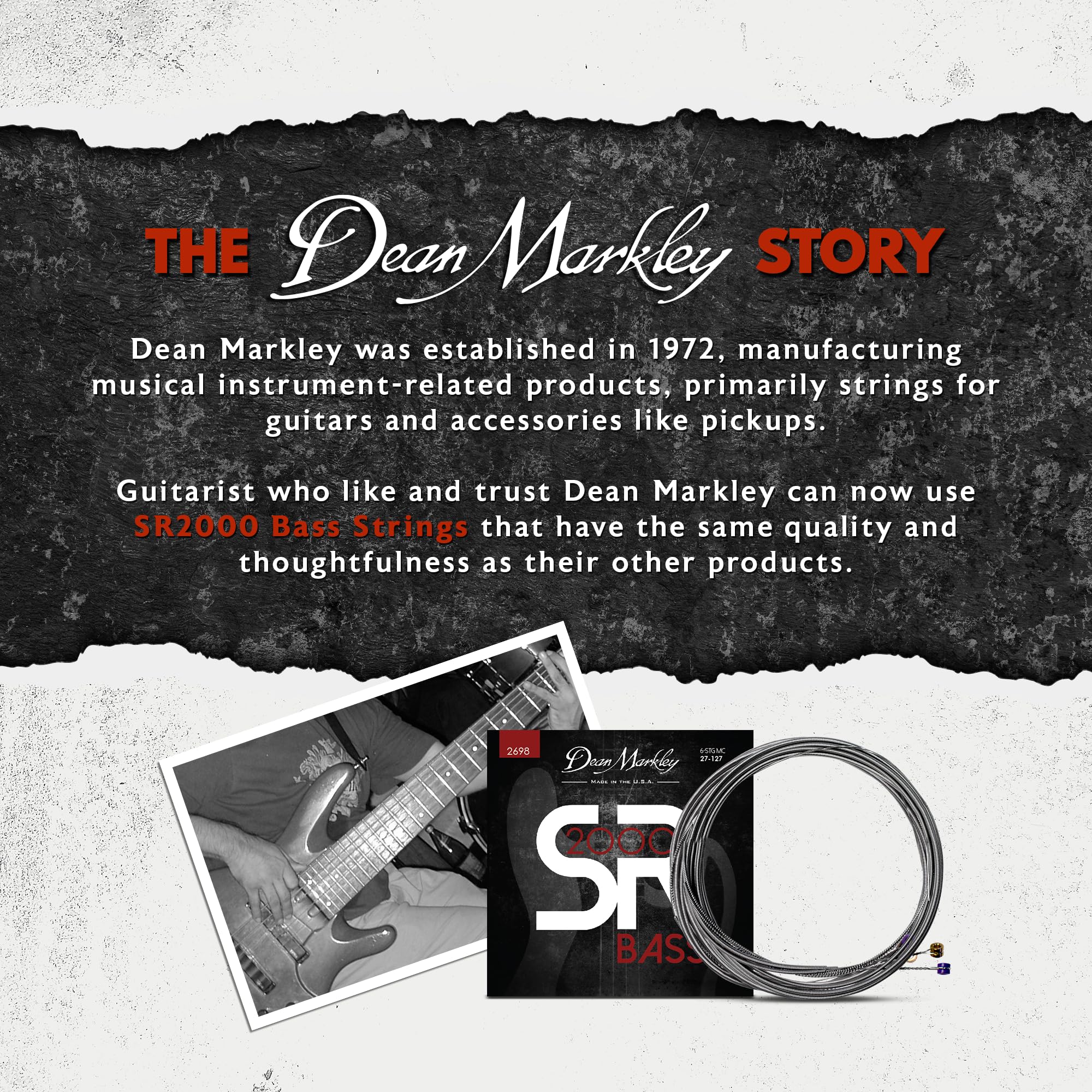 Dean Markley DM2698 Sr2000 struny do gitary basowej, rozmiar 27-127