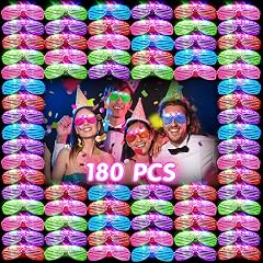 180 PCS Light Up Glasses Glow In The Dark Party Supplies LED Glasses Neon Flashing Glasses Bulk for