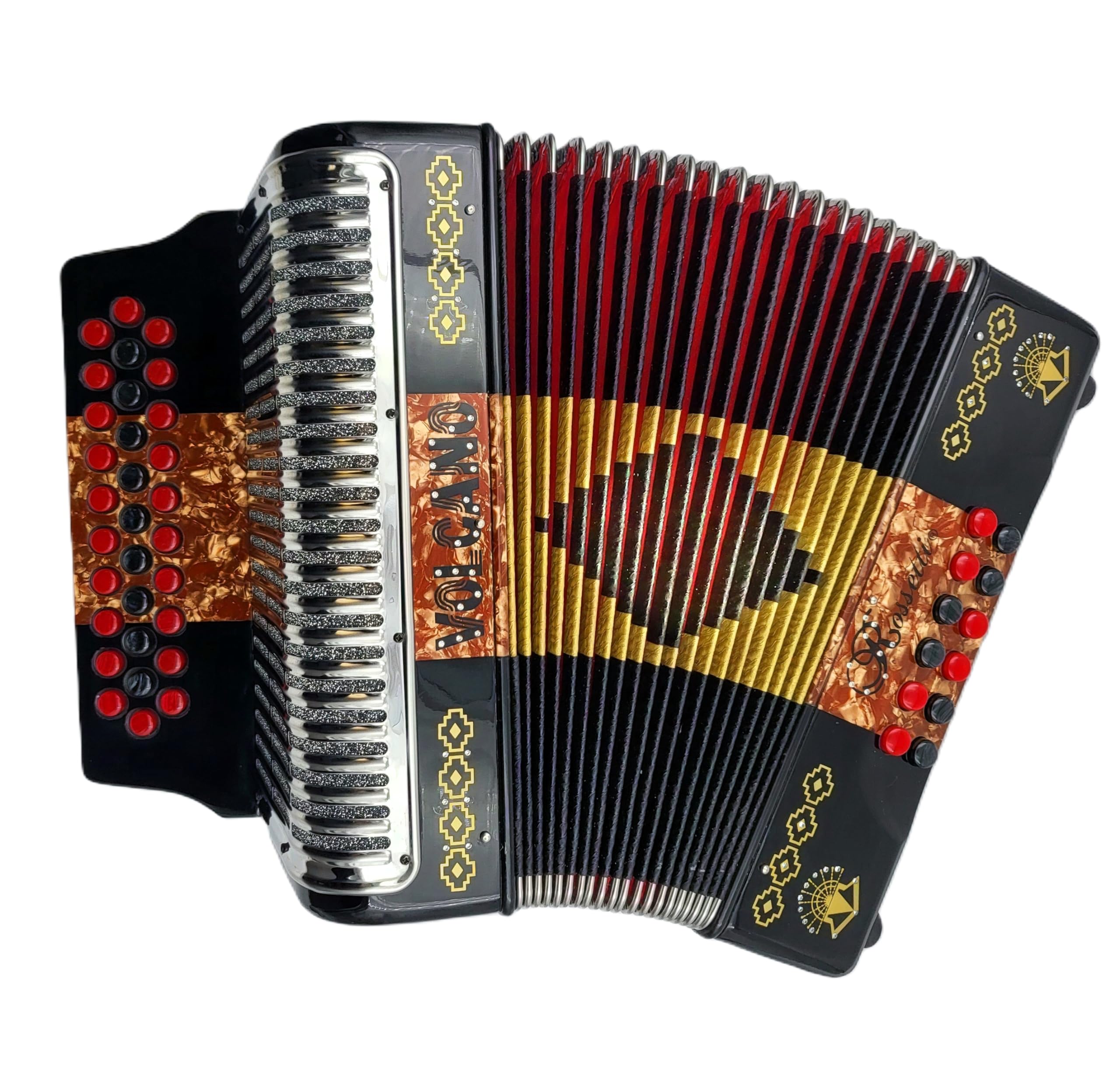 Amazon.com: Rossetti Volcano 3112 31 Button 12 Bass Accordion GCF