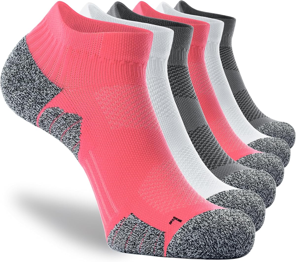 Unisex Cushioned Compression Athletic Ankle Socks Multipack