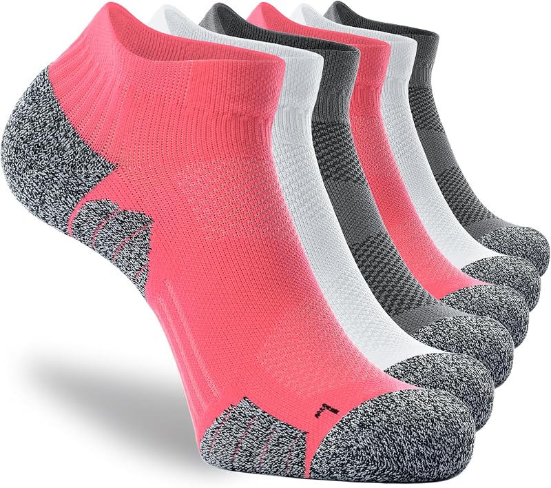 Unisex Cushioned Compression Athletic Ankle Socks Multipack