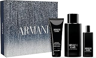 Armani Beauty – Code Eau de Parfum – Men's Cologne 3-Piece Set ($187 Value) – Full Size (4.2 Fl Oz), Travel Size (0.5 Fl Oz) & Shower Gel