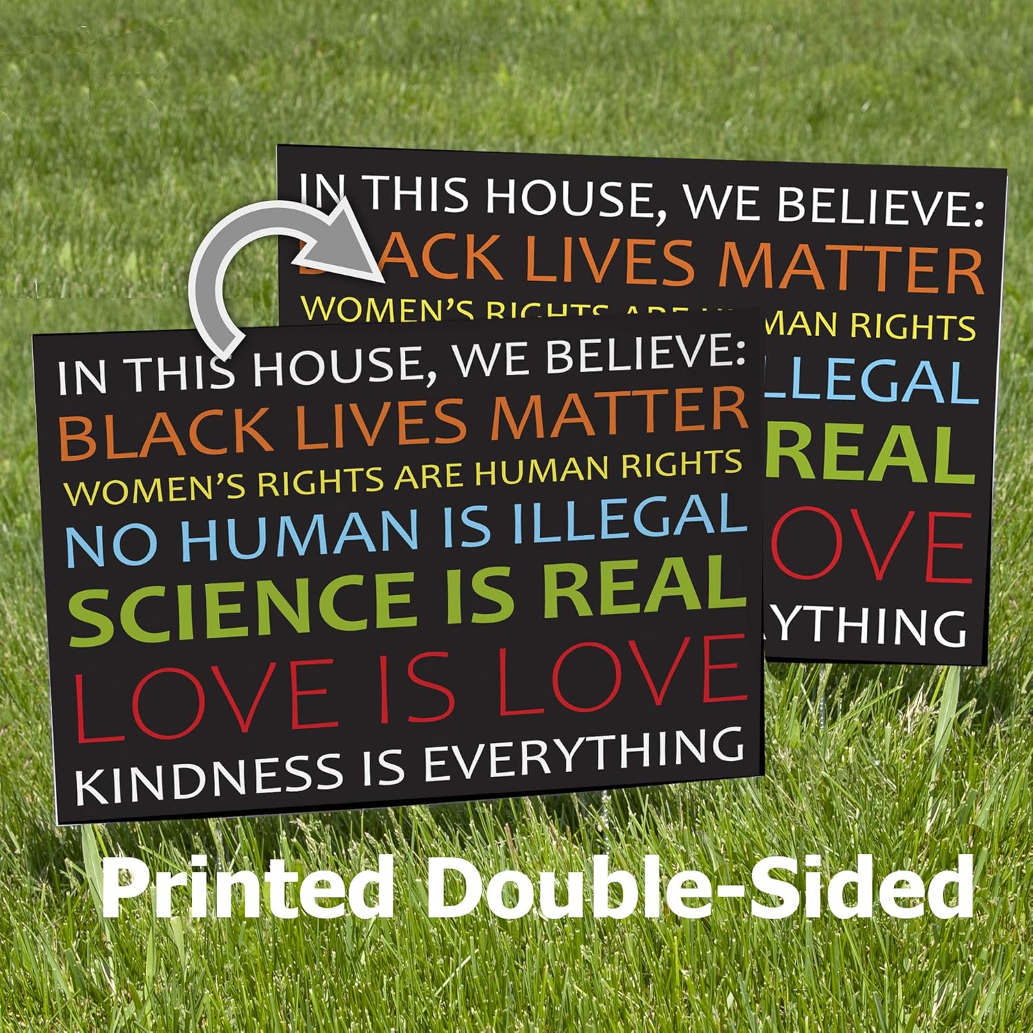 Vispronet Kindness is Everything Yard Sign Message – 23” x 17” Weather Resistant Yard Sign with Stake - Unique and Creative Way To Get your Message Heard