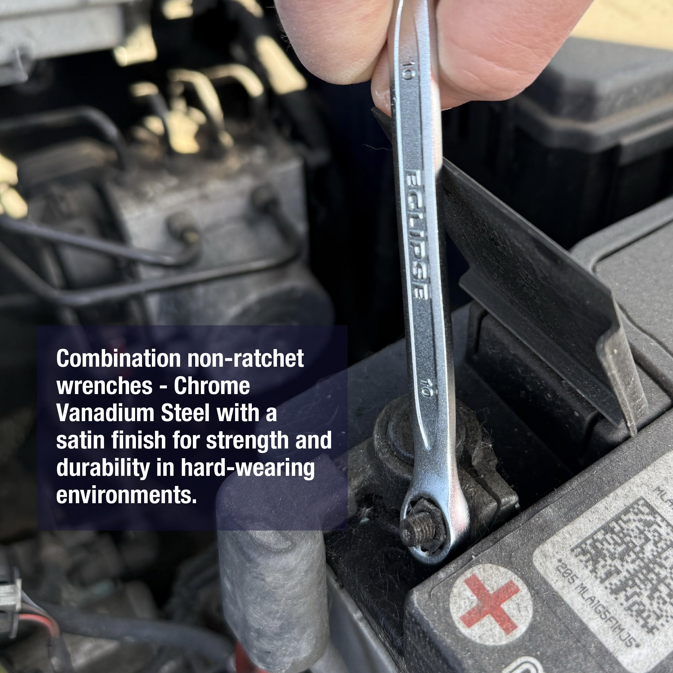 Eclipse Professional Tools ECW7PS 7 Piece Combination Non-Ratchet Wrench Set, Silver - Image 3