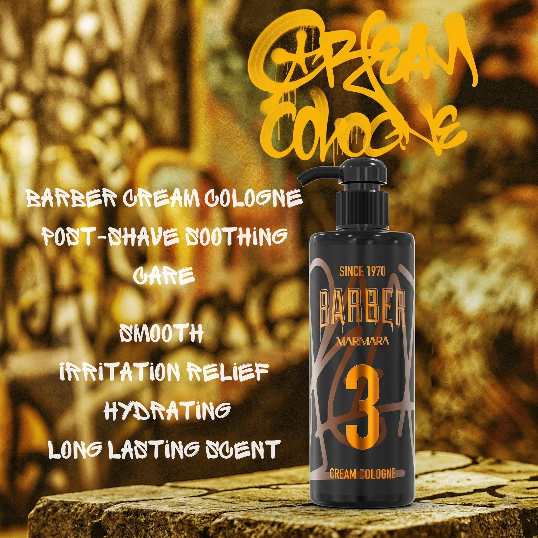 Barber Marmara Kremowa Woda Toaletowa No.3 Balsam Po Goleniu, Łagodzący i Nawilżający, Antyseptyczna Pielęgnacja, Męski Zapach, 400ml