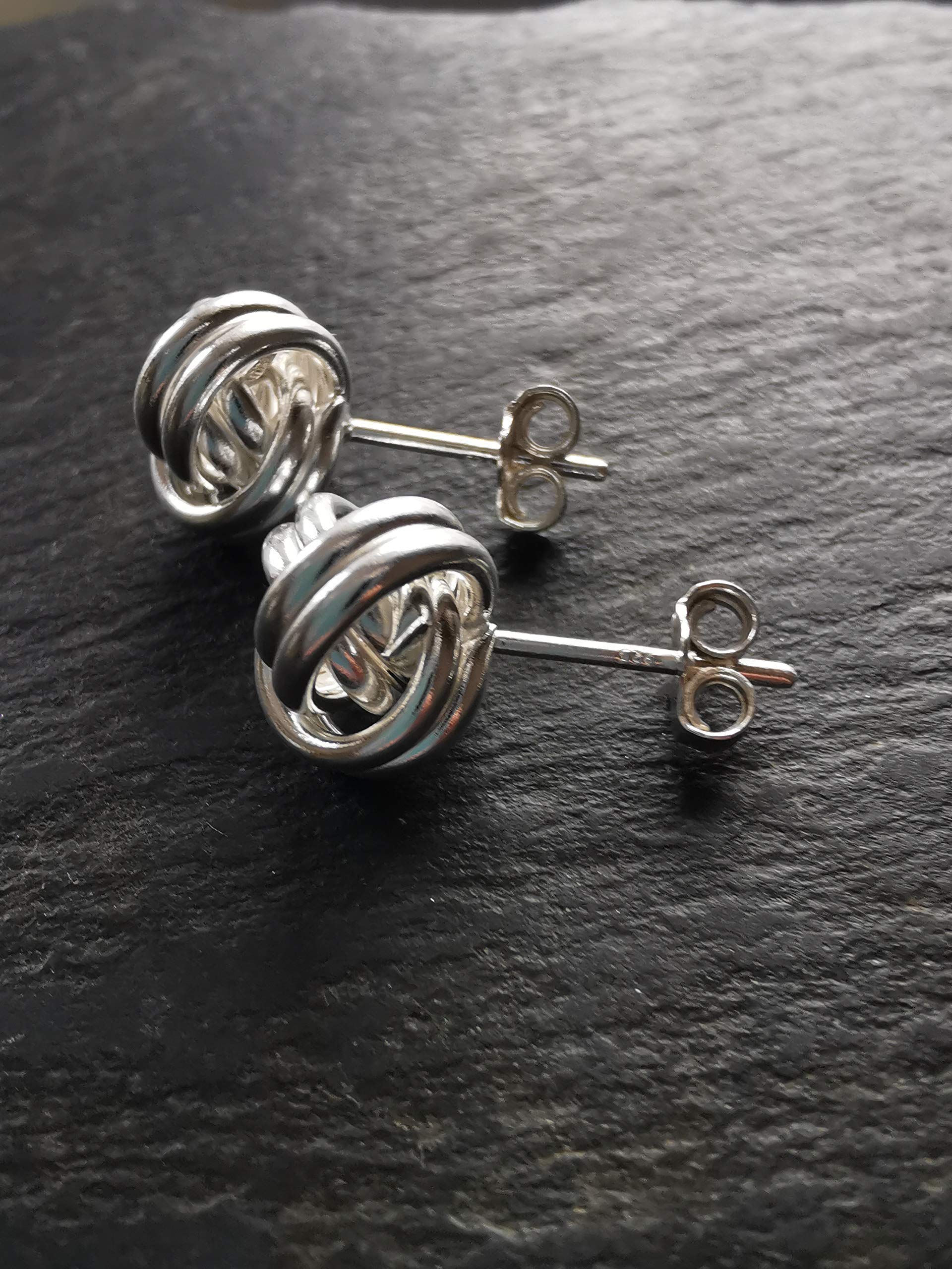 Celtic Knot Earrings in Sterling Silver Handcrafted in the UK Gifted in Quality Box Love Knot Studs Sterling Silver Studs Gift for Her