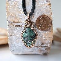 Vista 7 de Designs by Nature Gems Collar de cristal de piedra natal para hombre - Bronce antiguo