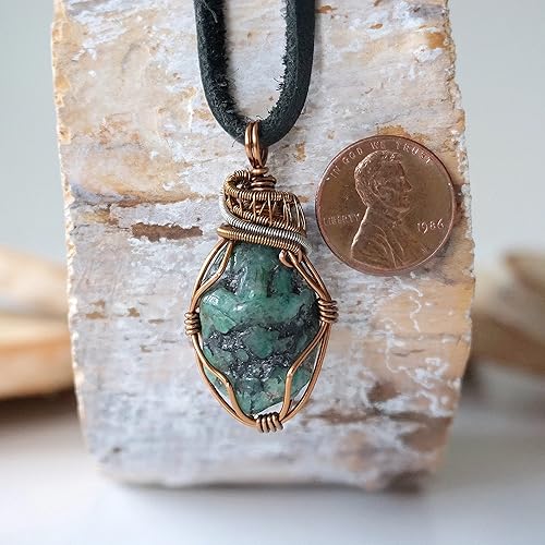 Vista 7 de Designs by Nature Gems Collar de cristal de piedra natal para hombre - Bronce antiguo