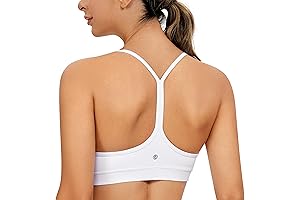CRZ YOGA Butterluxe Women's Y Back Golf Sports Bra with Removable Cups