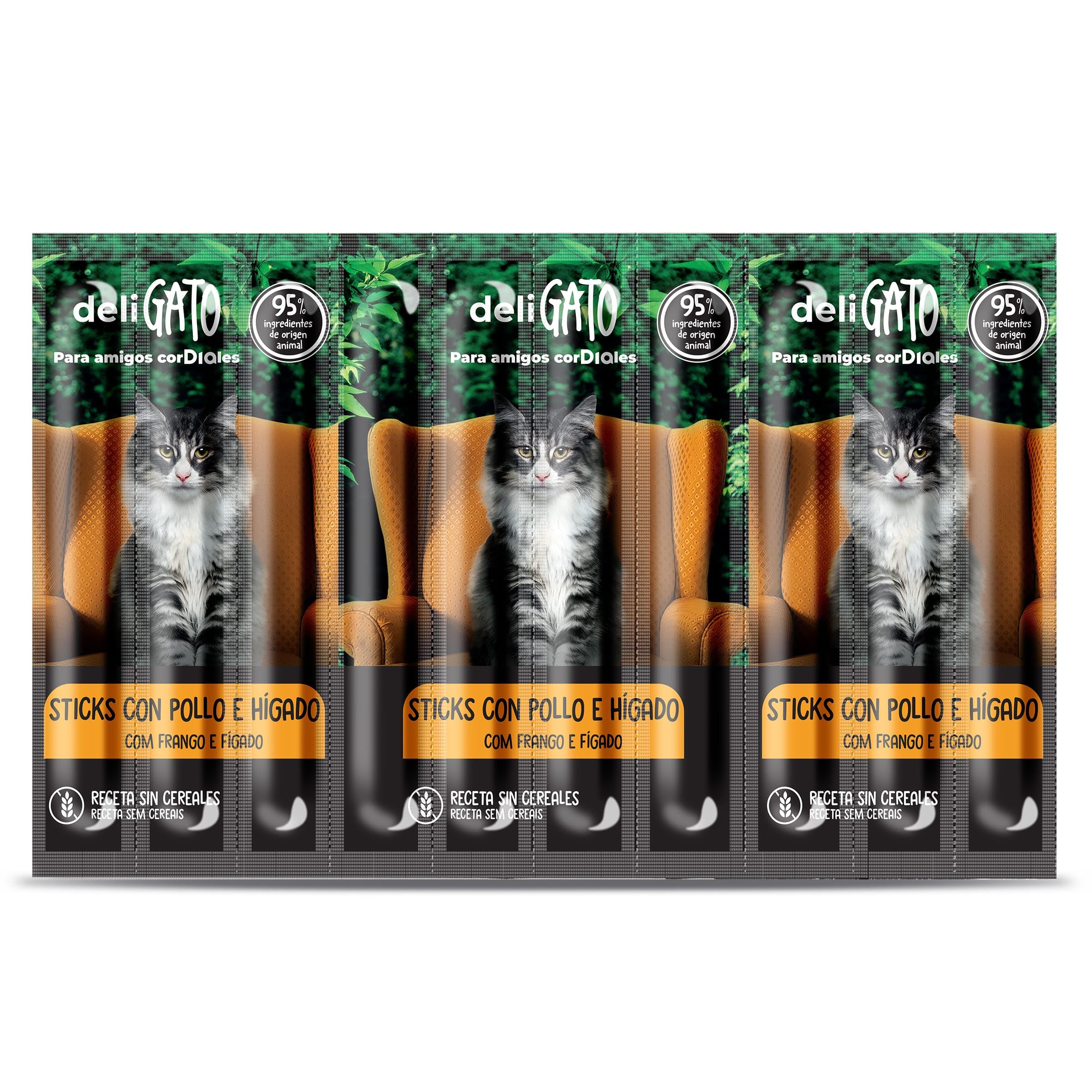 Dia DELIGATO Snack para Gatos Sticks de Pollo e hígado Bolsa 10 Unidades