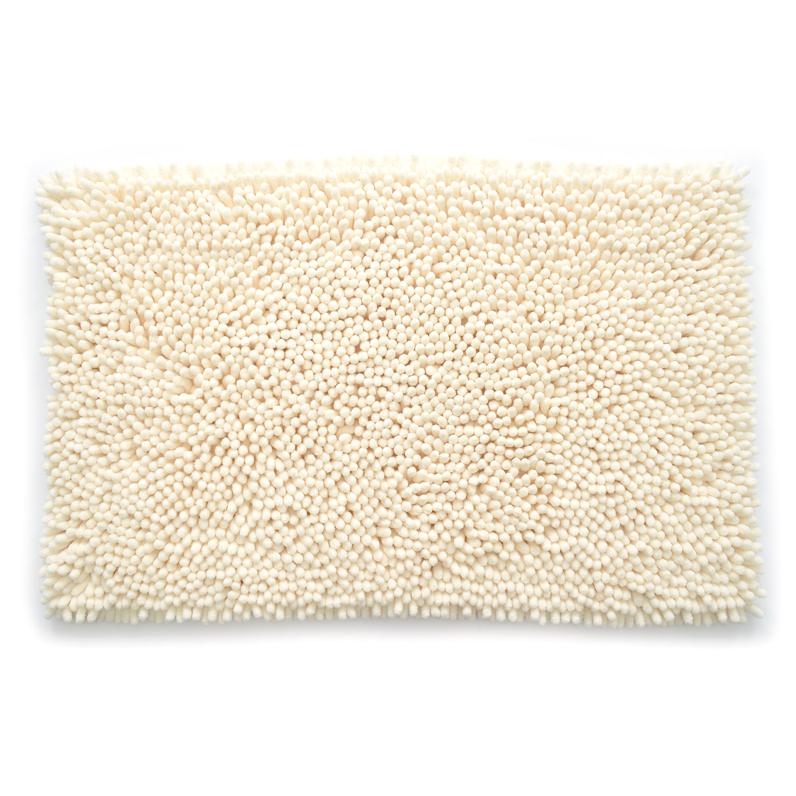 Stephan Roberts Chenille Bath Non-Slip Ultra Soft Plush Mat, 21'' x 34'', Cream