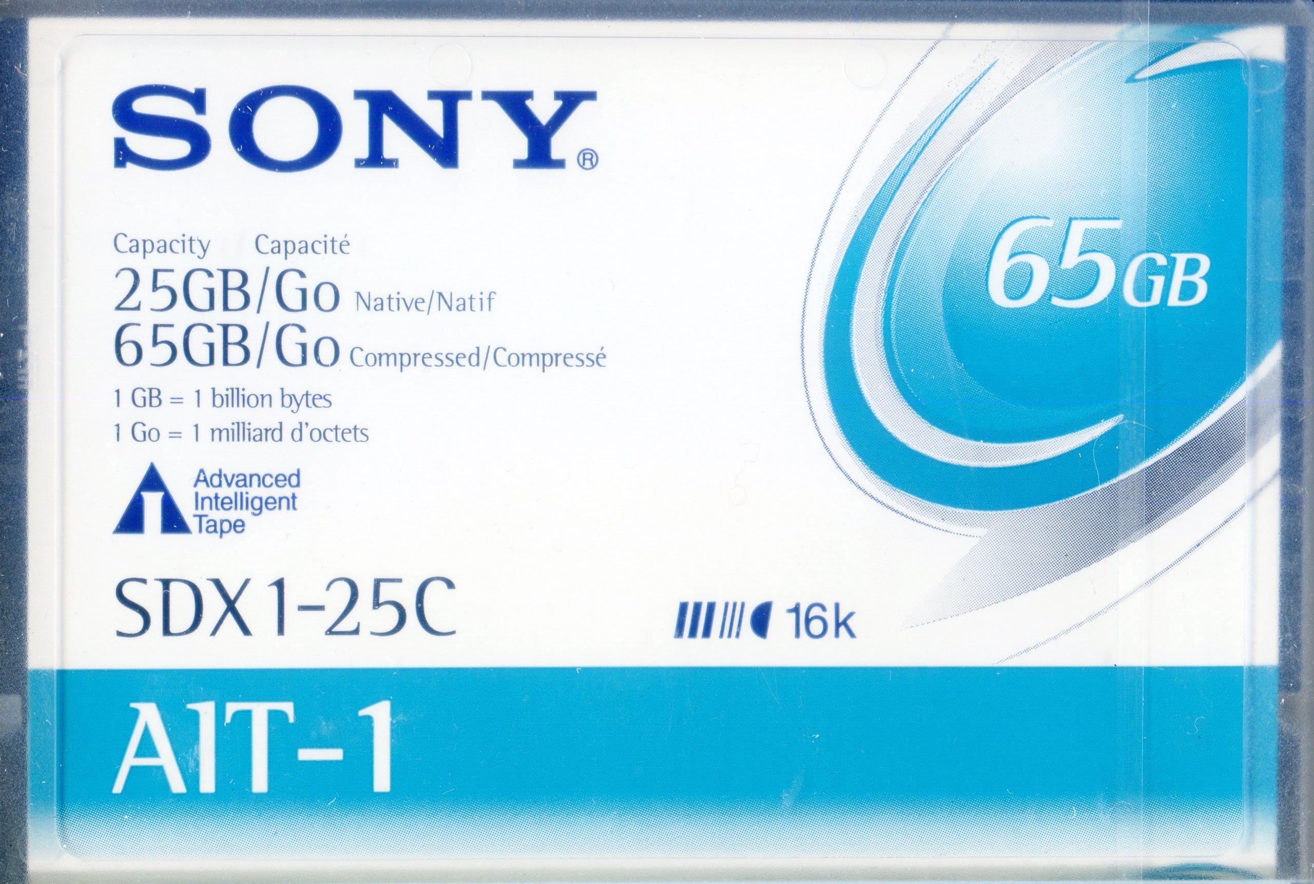SonySDX1-25C AIT-1 65Gb Data Cartridge