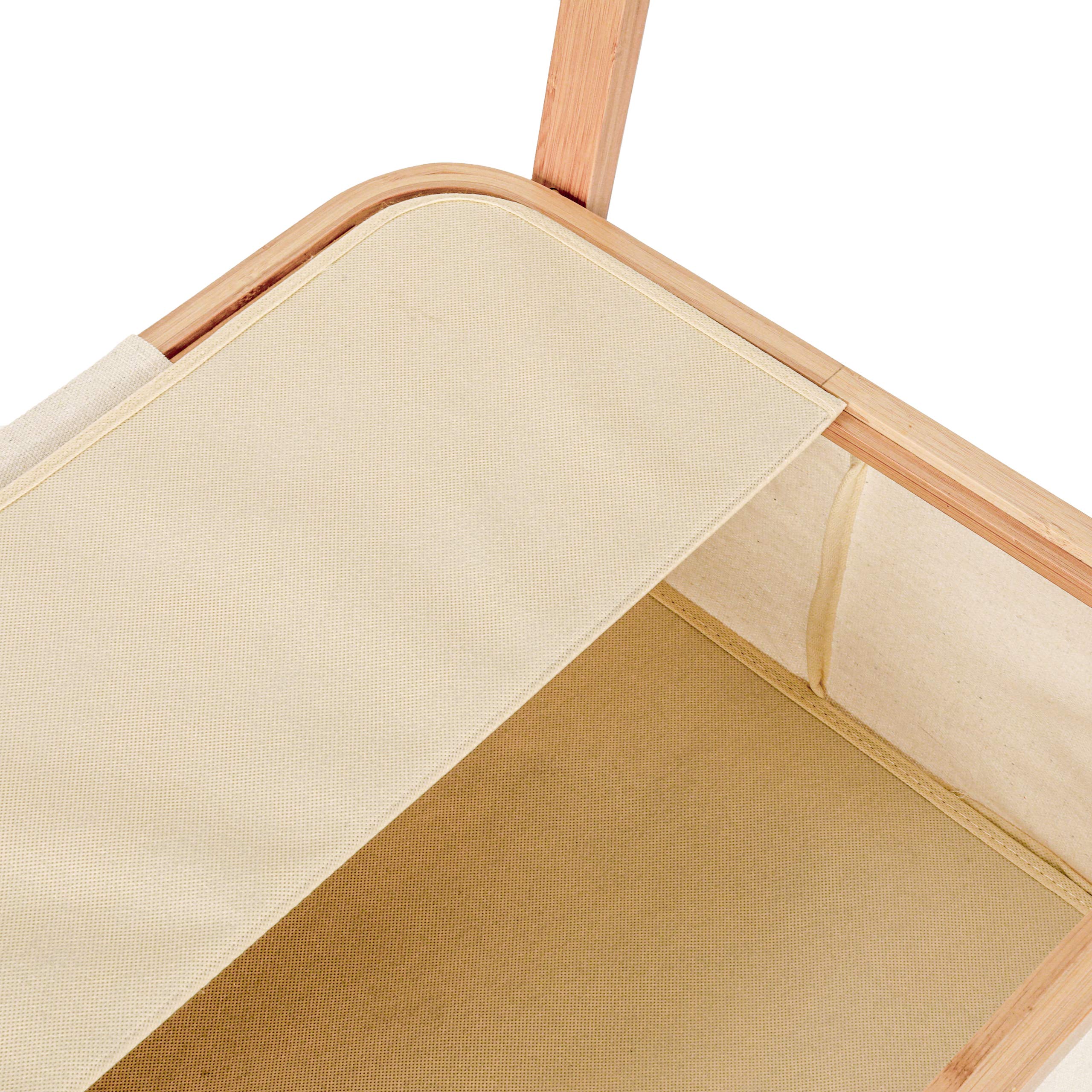 Lumaland Kleiderständer aus Bambus 159 x 60 x 45 cm Beige