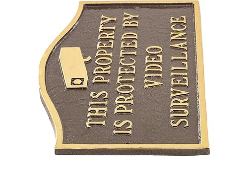 Miniatura 2 de Montague Metal Products - Letrero de placa de declaración de video vigilancia con texto en inglés "This Property is Protected by Videovigilancia" -